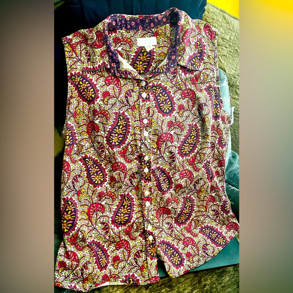 Charter Club- Paisley Sleeveless Top - Multicolor